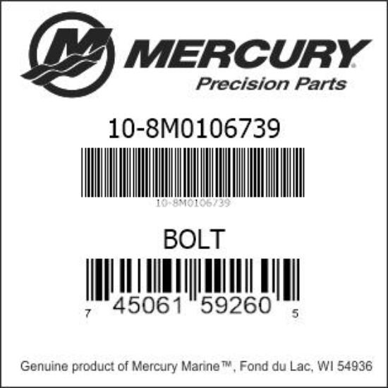 Mercury M8 Bolt S/S - Genuine