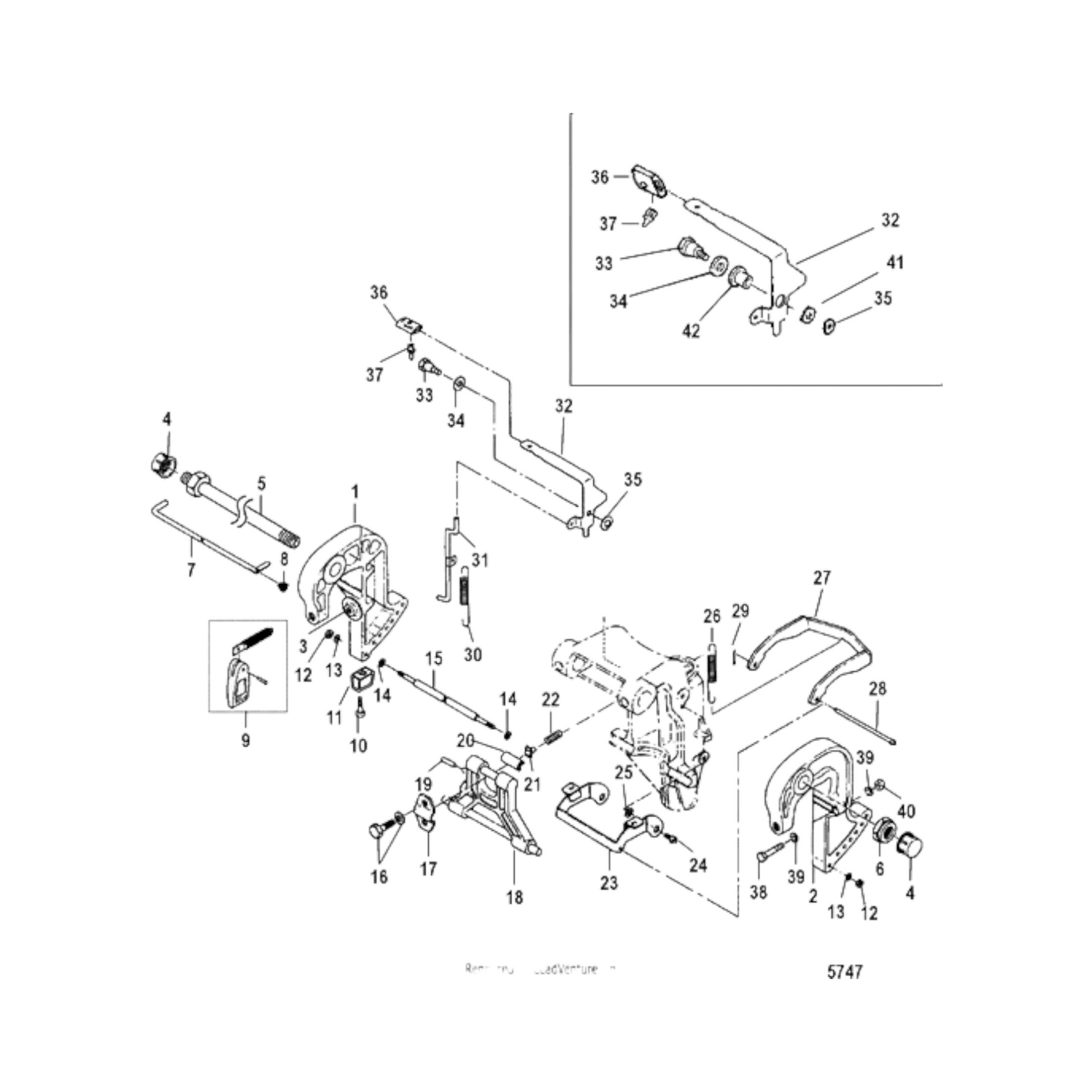 Thrust Rod Spring - Clamp Bracket #8