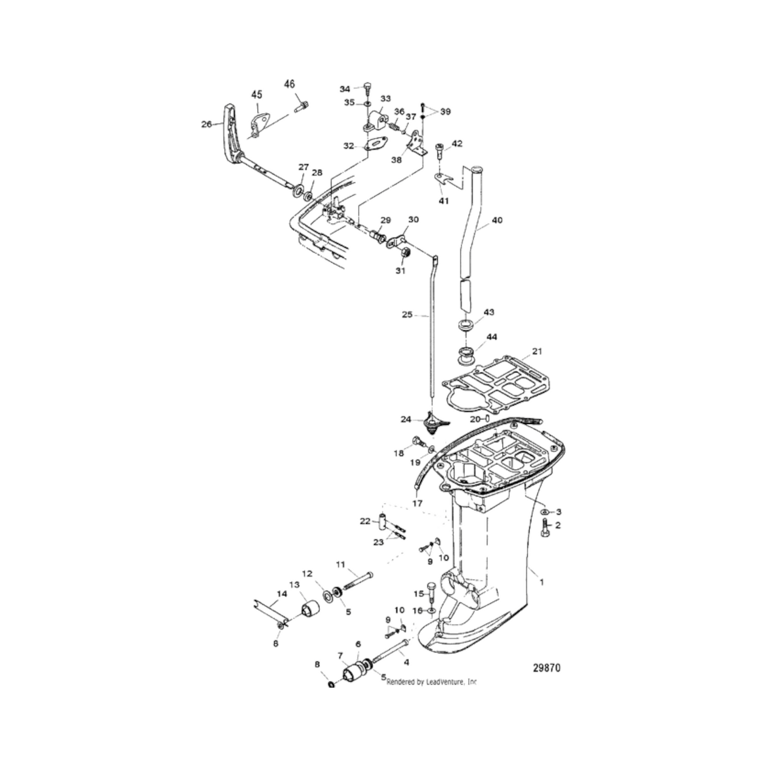 Bracket - Driveshaft Housing #33