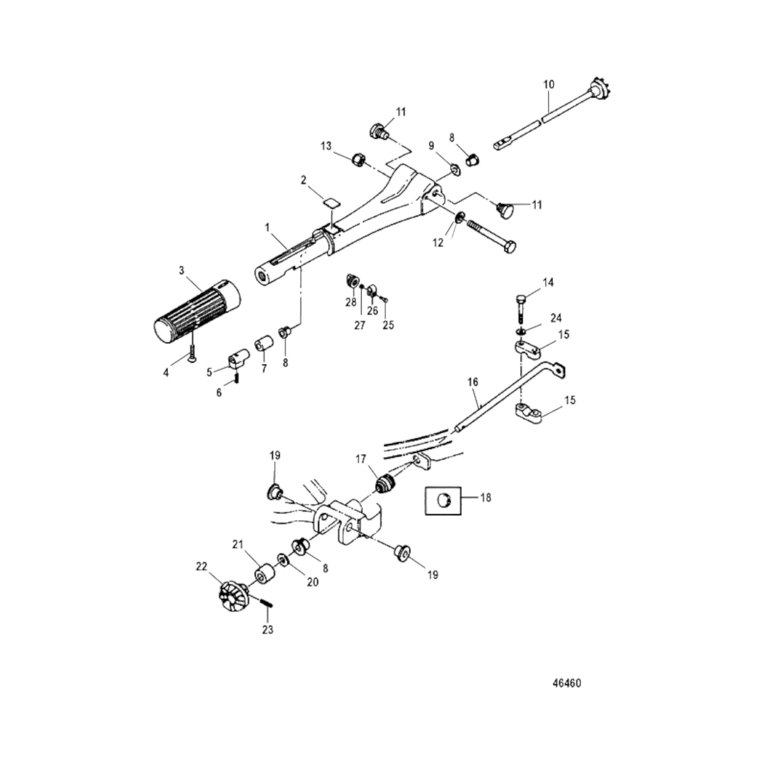 Collar, Bush - Tiller Handle #19