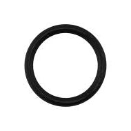 Black O-ring on a white background